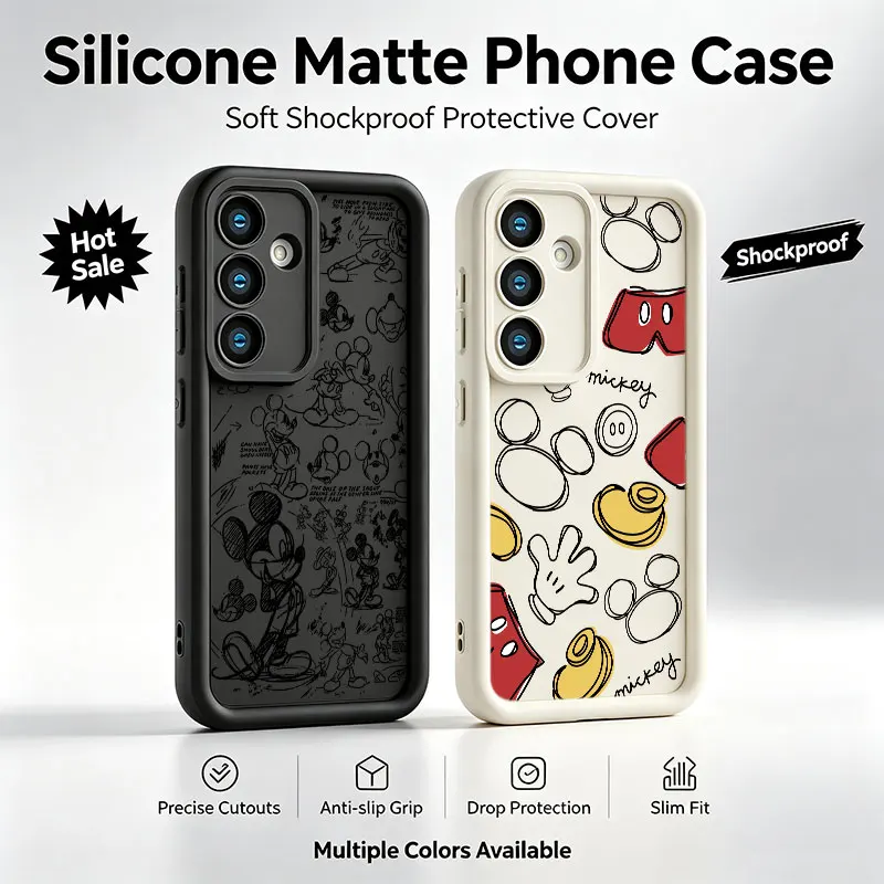 Cute Mickeys Mouse Phone Case For Samsung Galaxy A17 A16 A15 A14 A07 A06 A57 A56 A55 A54 A53 A52 A36 A35 A34 A33 A26 A25