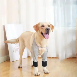Practical Breathable Dog Recovery Sleeve Adjustable Soft Puppy Elbow Wrap Cotton Anti-lick Dog Knee Pads For Dog Front Leg