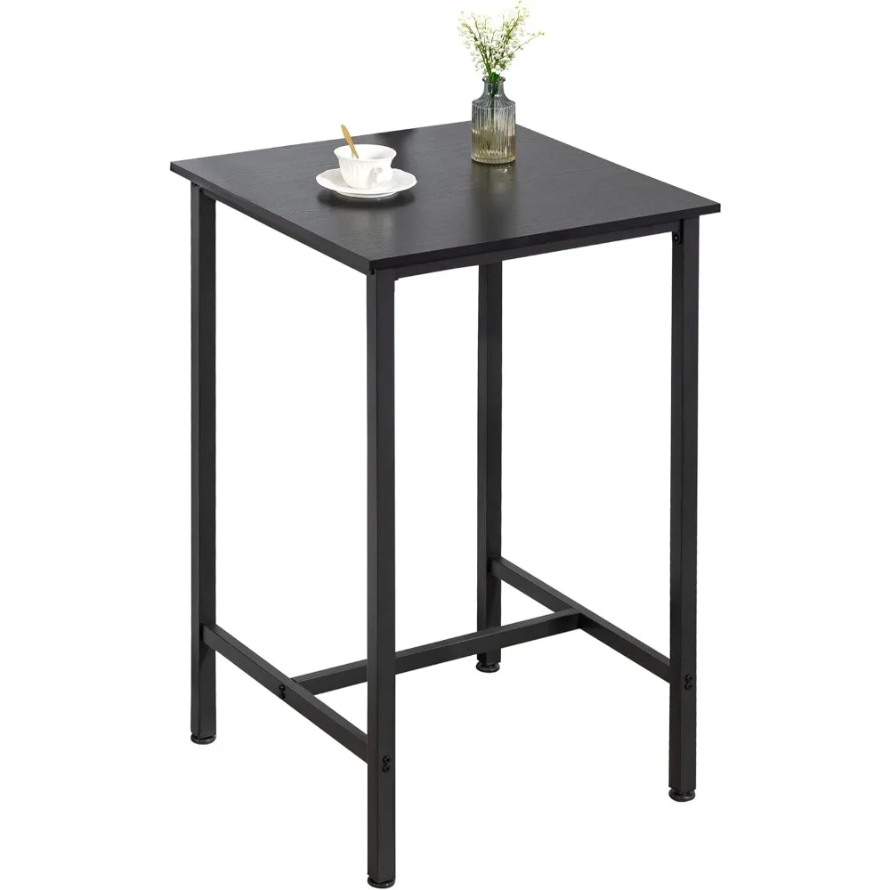 

Bar Table, 23.6" Pub High Top, Square Bar Height, Counter Height Cocktail, Small Kitchen Set for 2, Breakfast for Kitchen, Livi