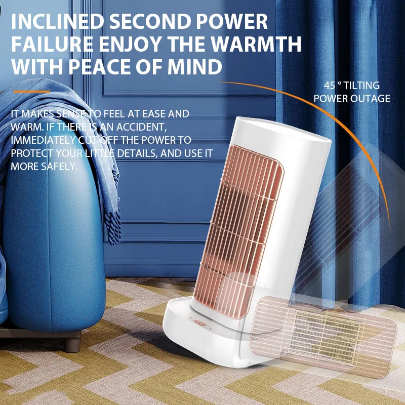 سخان محمول عمودي يهز الرأس PTC السيراميك التدفئة الدافئة منفاخ الهواء معطف شتوي آلة غرفة المنزل سخان كهربائي 1300 واط