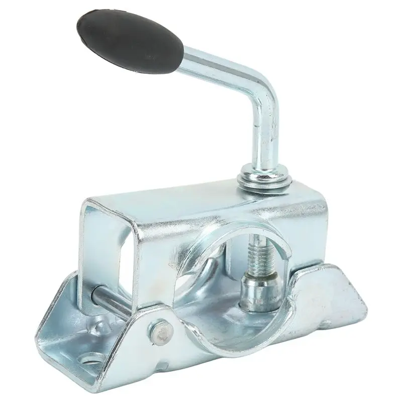 A19Q-Clamp Split Fixing Bracket Trailer Jack Wheel Split Clamp Prop Stand Support Mount For 48Mm/1.89In Pipe Diameter