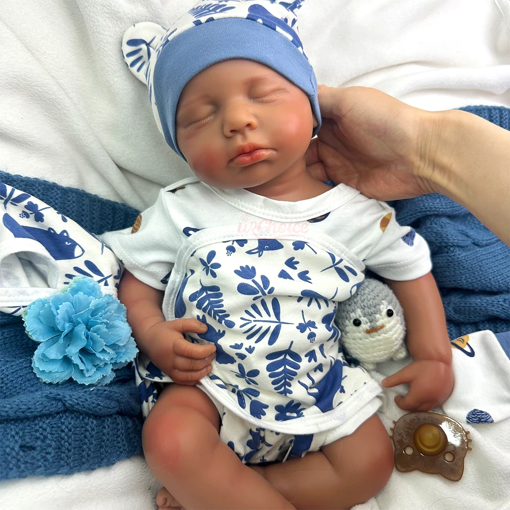 20Inch Can Open Mouth Loulou Lifelike Solid Silicone Reborn Girl/Boy Handmade Realistic Details Soft Doll Photography Prop