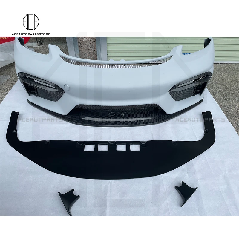 

718 GT4 style Carbon fiber FRP front bumper Car body kit for Porsche Boxster Cayman 718 GT4 style