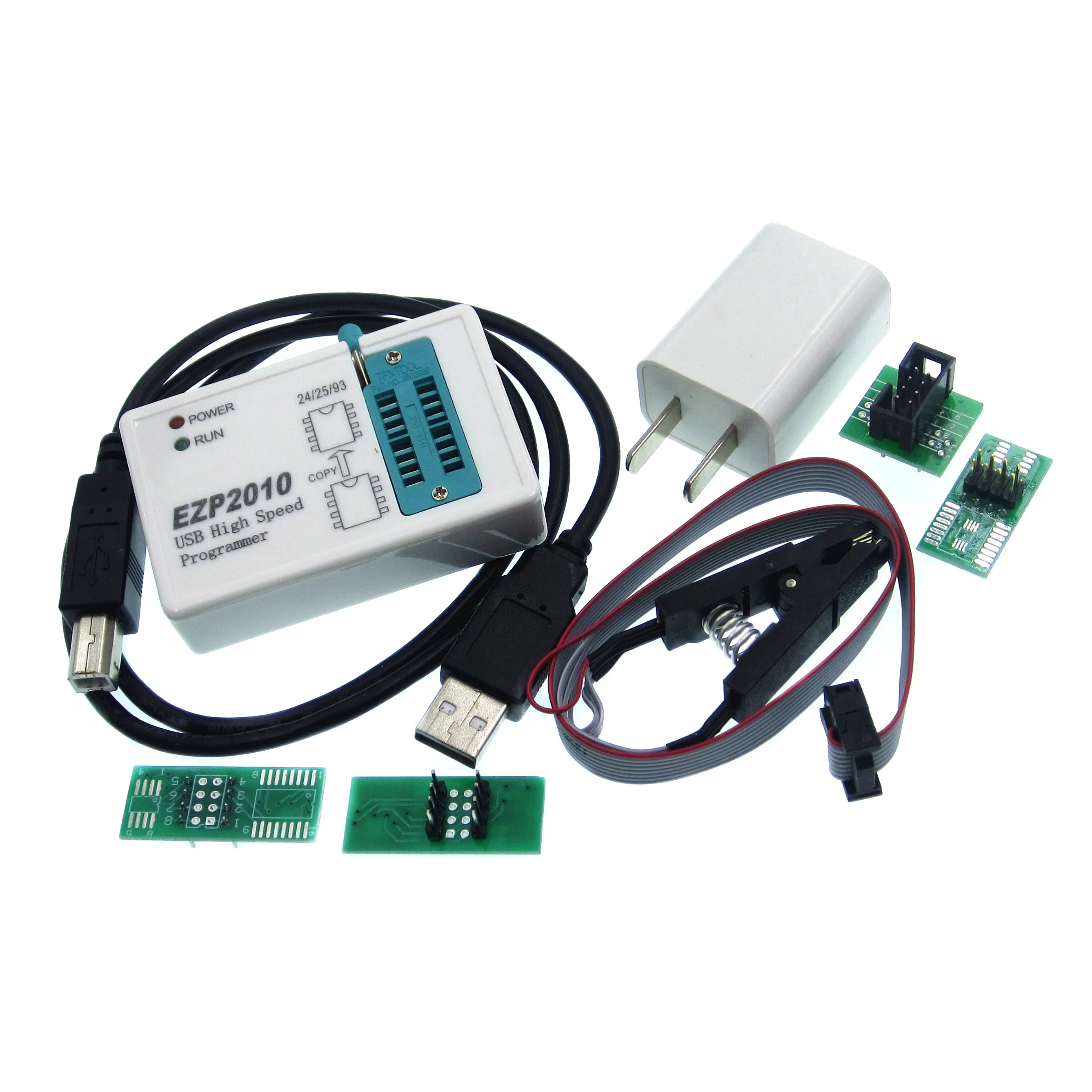 مجموعة واحدة من برنامج USB SPI عالي السرعة EZP2010 + مقبس مقاطع اختبار IC