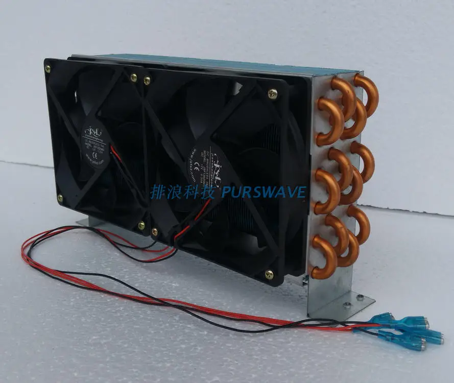 CP4x6x240 miniature mini condenser air-cooled copper tube finned radiator refrigeration evaporator with fan