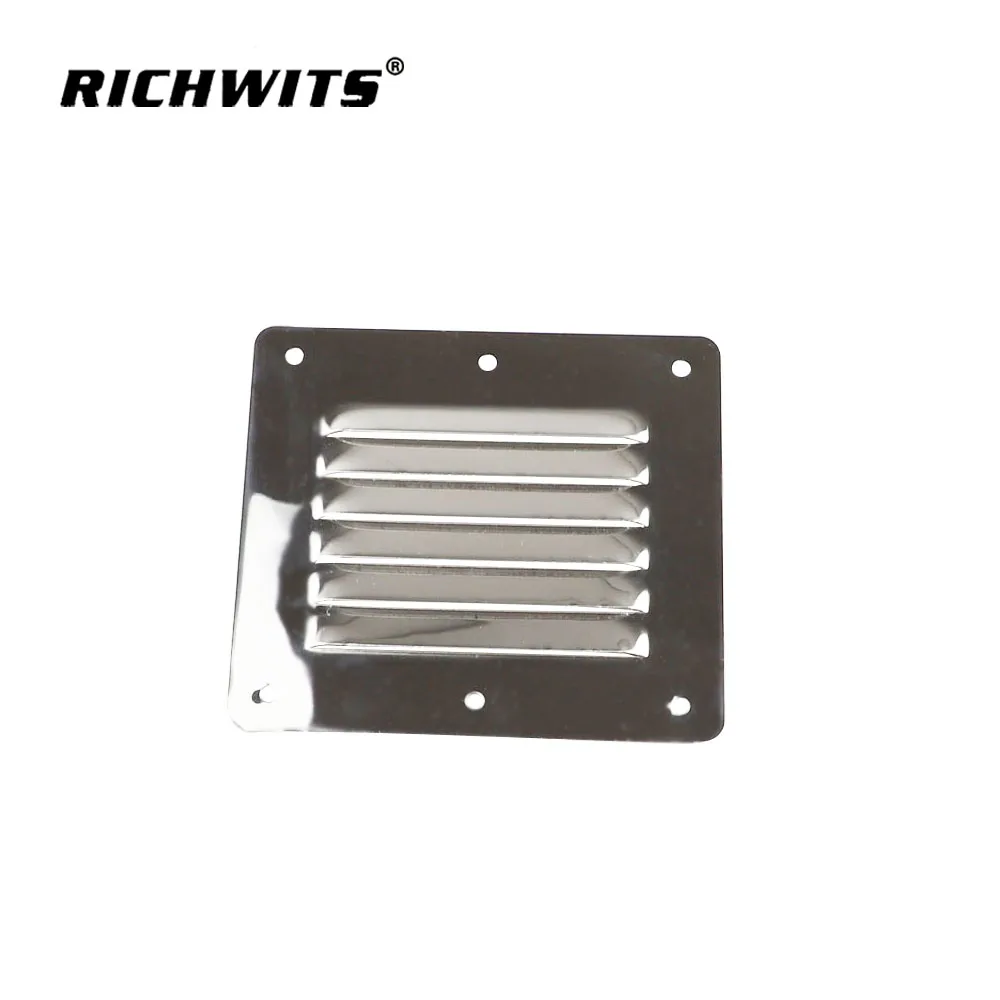 316 Stainless Steel Square  127*115mm High Polished Louvered Vent