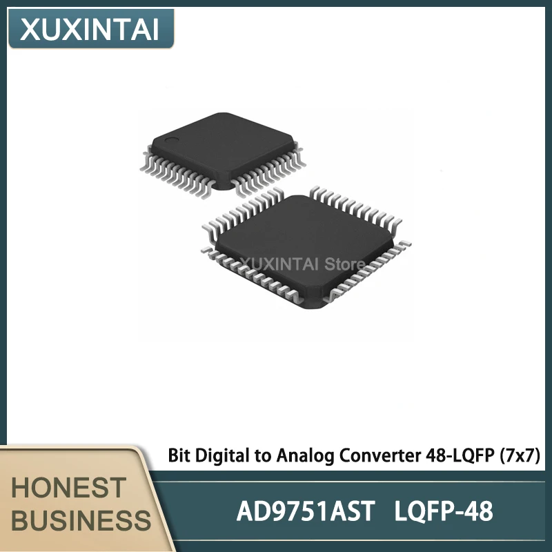 5Pcs/Lot  New Original  AD9751AST AD9751  Bit Digital to Analog Converter 48-LQFP (7x7)