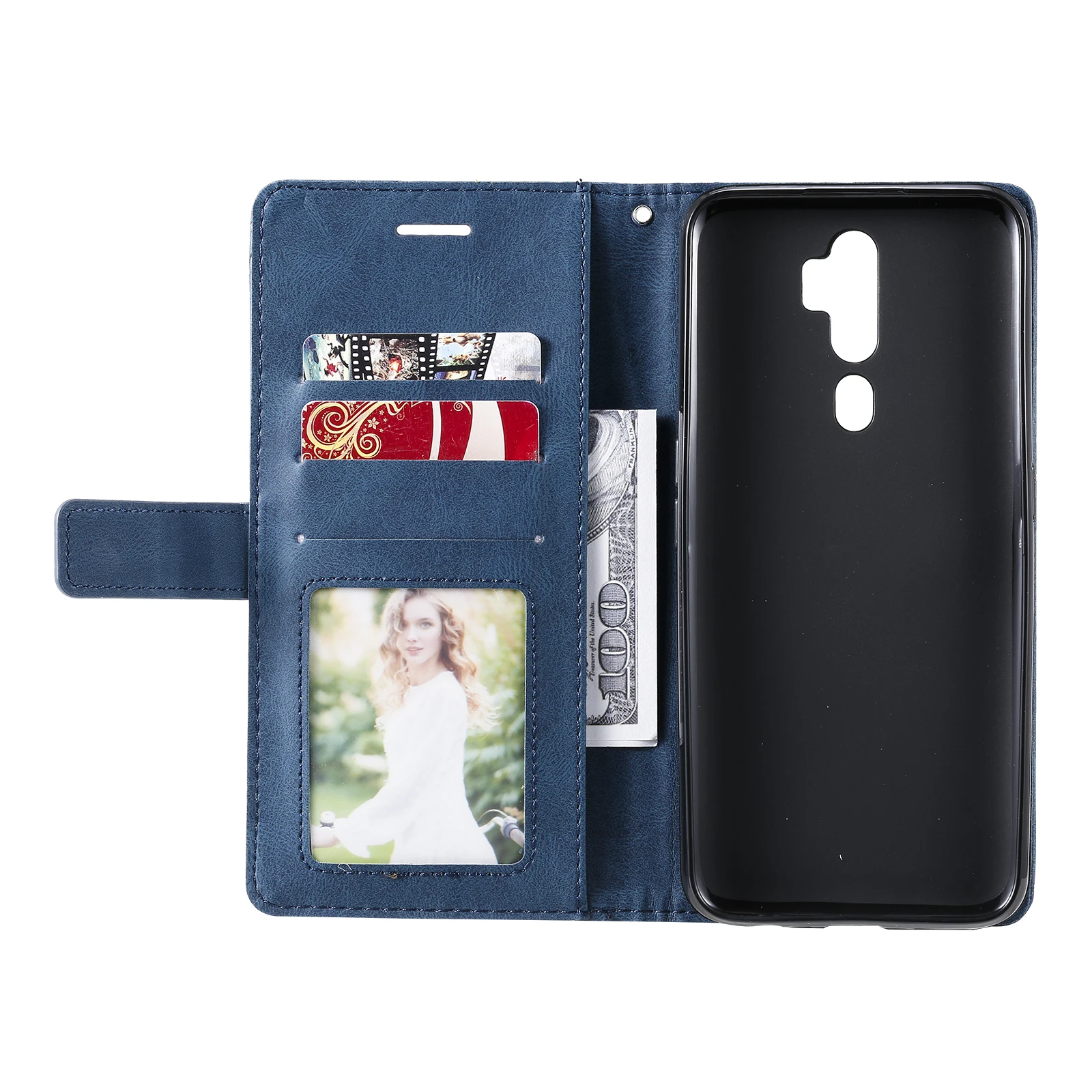 Capa protetora de silicone, garra, estojo de couro, OPPO A9 2020, OPPO A5 2020