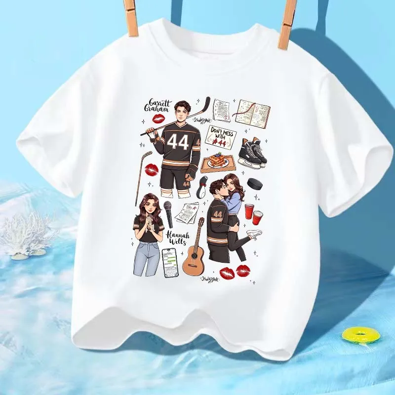 

Off Campus Season Children Short Sleeve T Shirts Cartoon Character Printed Cotton Tees Fashion TV Series Summer Casual Tops Gift