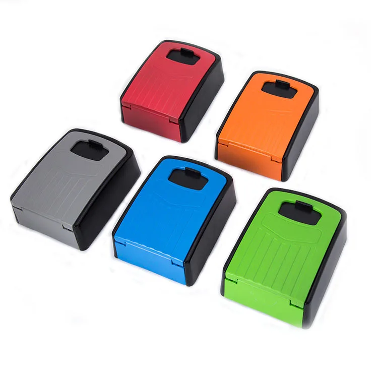 Portable Key Lock Box Aluminum Lockable Security Storage Case for Home Office and Travel