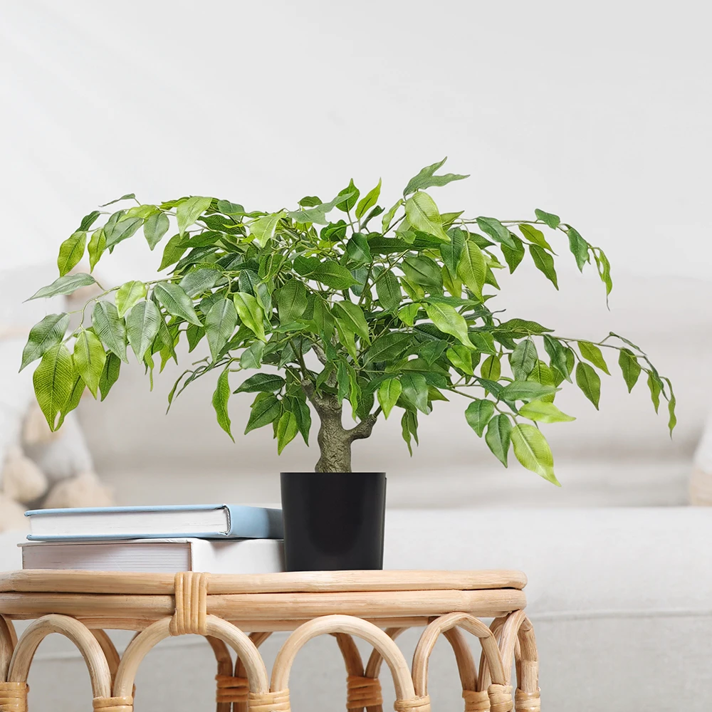 

Искусственное дерево Фикус 55 см, реалистичное, имитация, пластиковые листья, для дома, офиса, магазина, декора, подарка, DIY