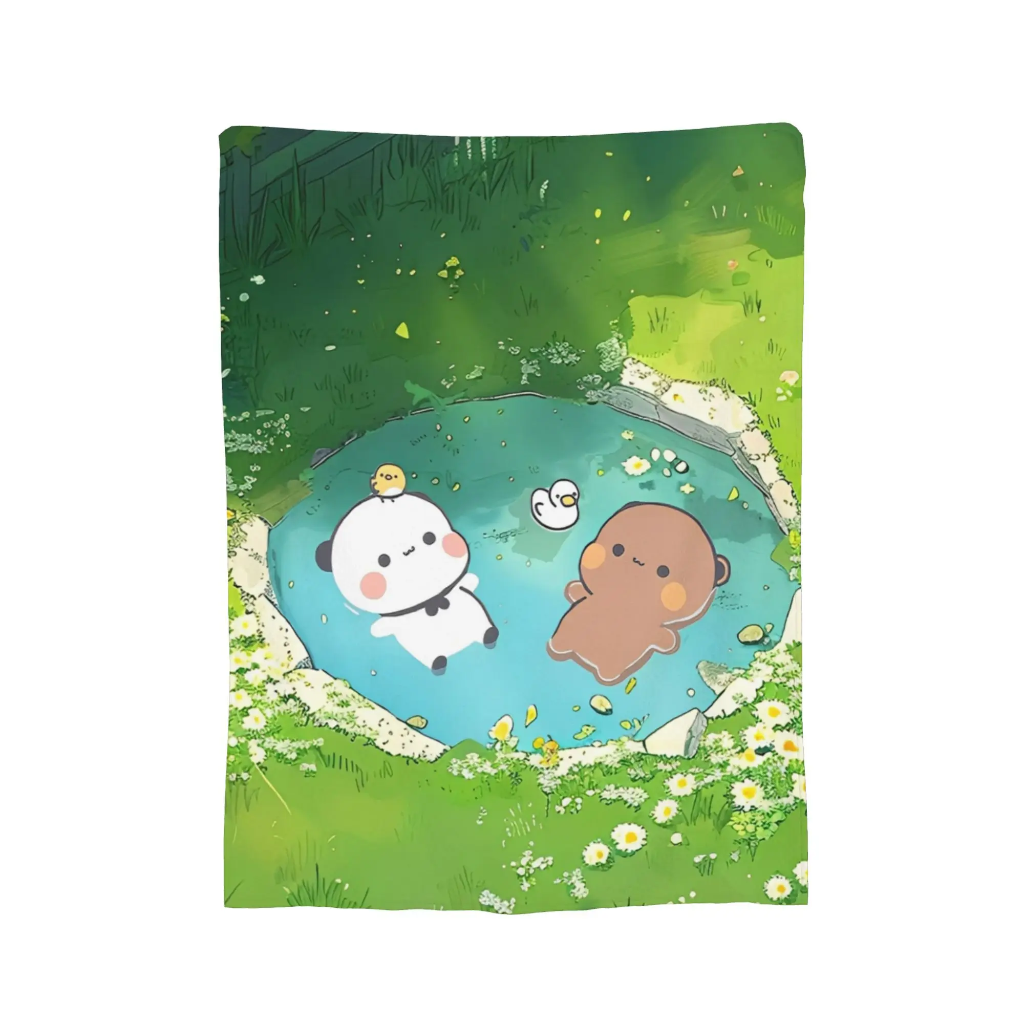 Funny Bubu Dudu Bear And Panda Blanket Multiple Sizes Super Soft and Warm  Throw Blankets for Couch Sofa and Bed