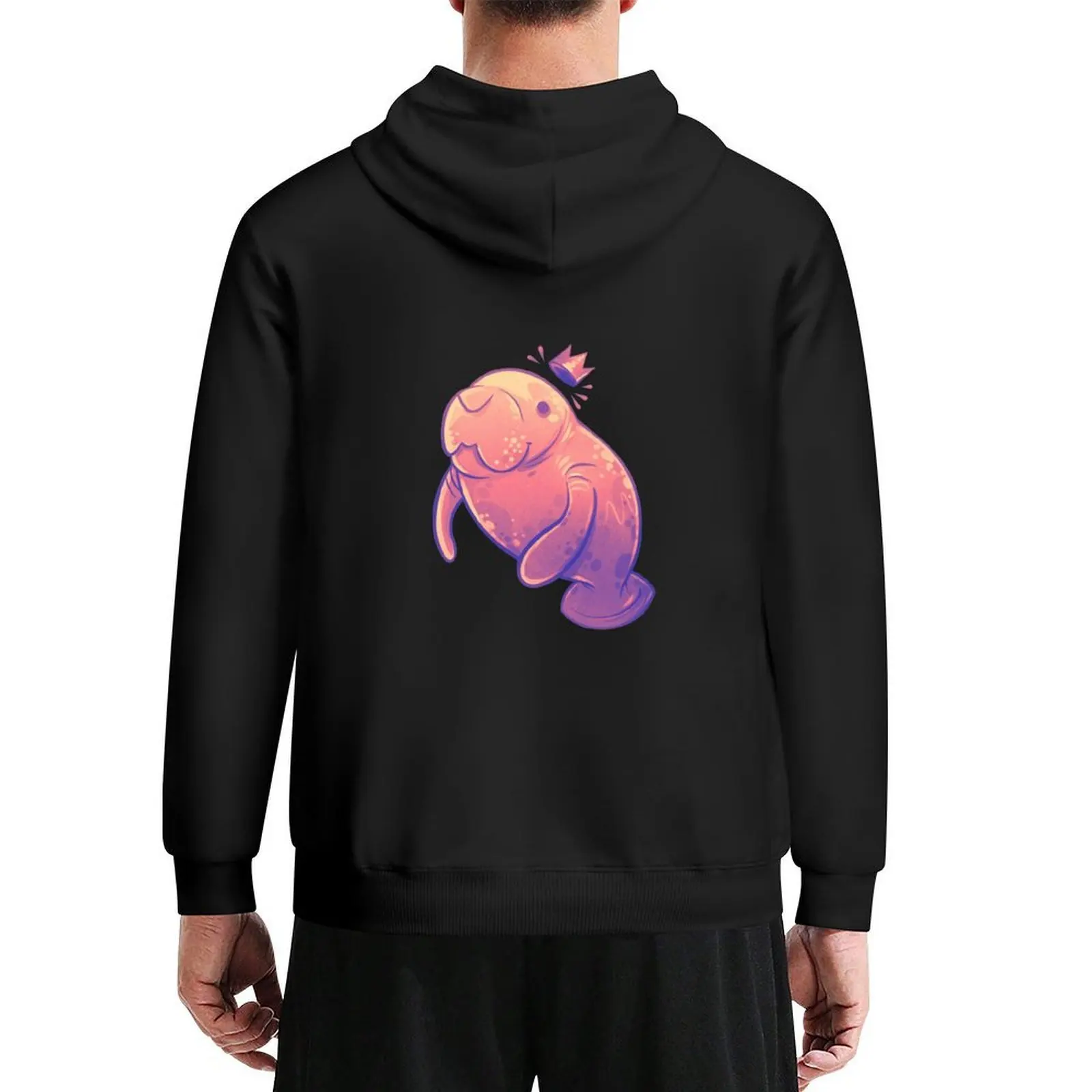 

Cute Crown Manatee Hoodie hooded shirt autumn clothes winter clothes men's clothing mens hoodies