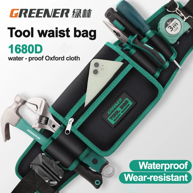 GREENERY – sac de rangement multifonctionnel pour ceinture d'outils d'électricien, Portable, étanche, robuste, organisateur d'outils matériels pour les réparations