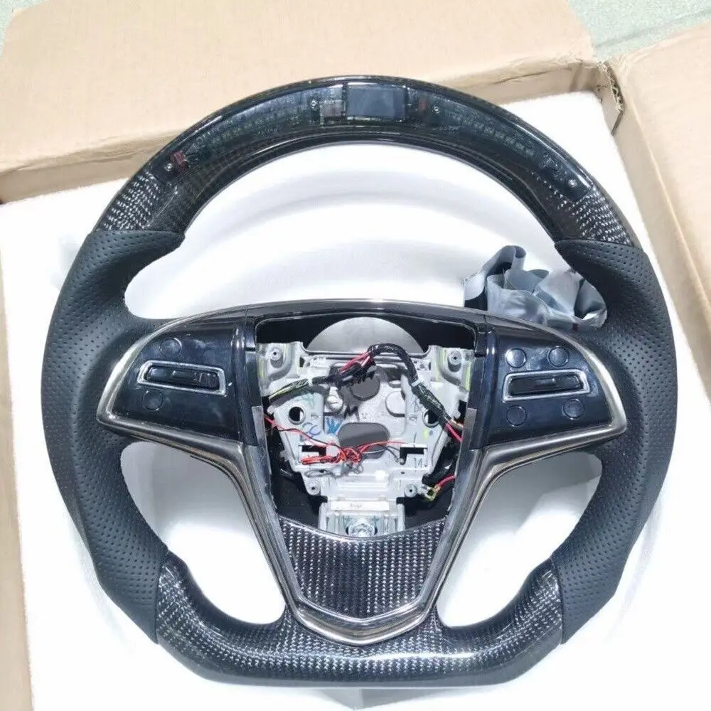 

Carbon Fiber Car Custom Steering Wheel For Cadillac ATS