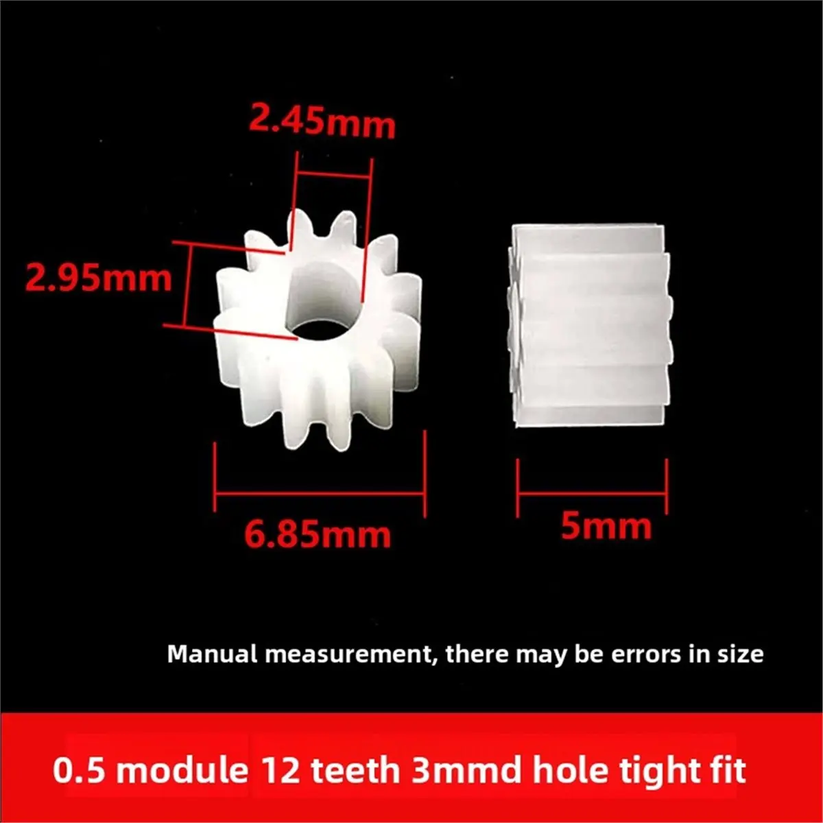 TCE N20 Geared Motor Micro, Motor 0.5 Modular Rack Guide 12-Tooth 15-Tooth 3MMD Hole Gear Set