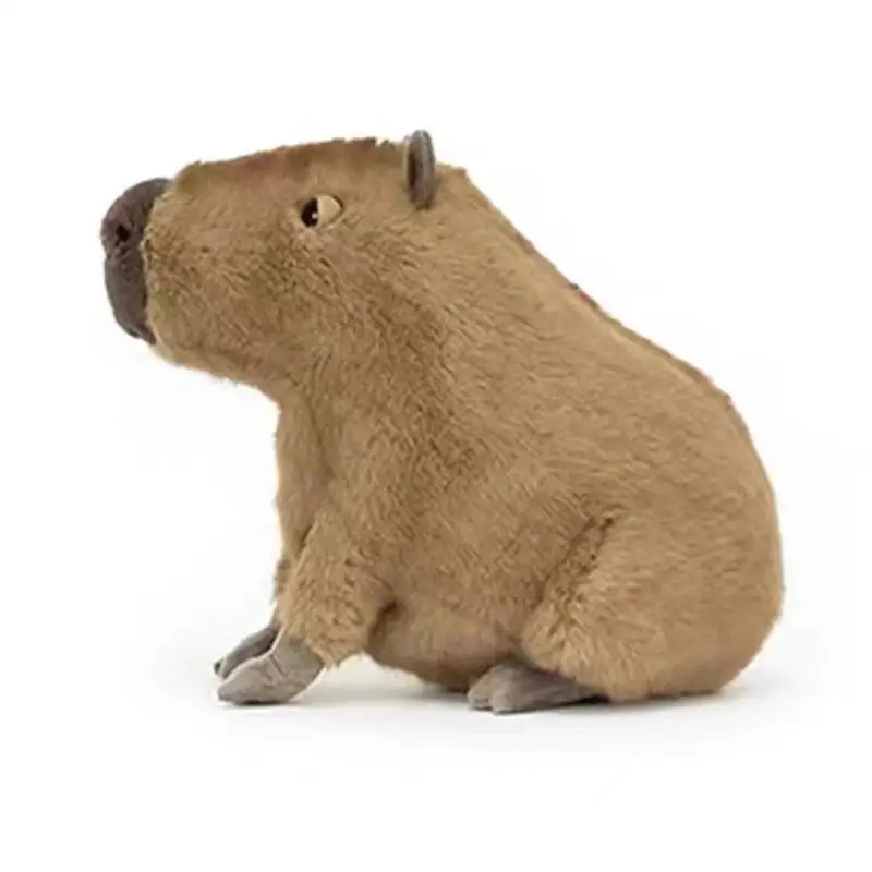 Capibara Knuffel Realistische Capibara Speelgoed Simulatie Zacht Kruipende Knuffels Schattig Pluche Kussen Uniek Model Poppen