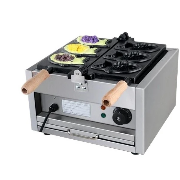 3 Fish Molds Electric Commercial Taiyaki Maker Korean Fish Cake Baking Machine For Snack Shop