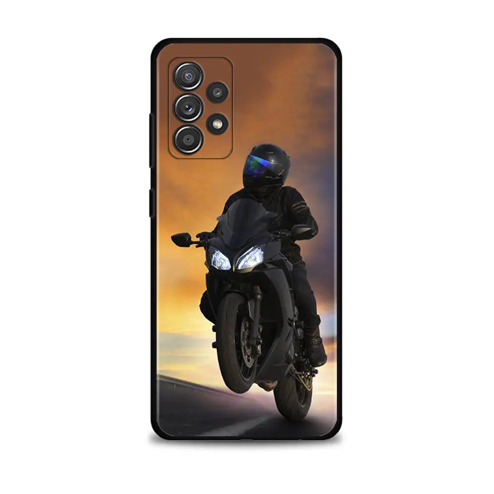 Phone Case For Samsung Galaxy A12 A52 A51 A13 A32 A21s A71 A31 A02s A30s A53 A72 A11 A73 Celular Moto Cross motorcycle sports