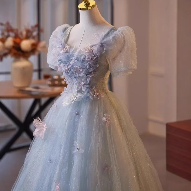 فستان سهرة خريفي فائق الجنية، مأدبة عيد ميلاد أنثى، حفل الكبار على طراز الأميرة، فستان زفاف خفيف، فستان مزاجي