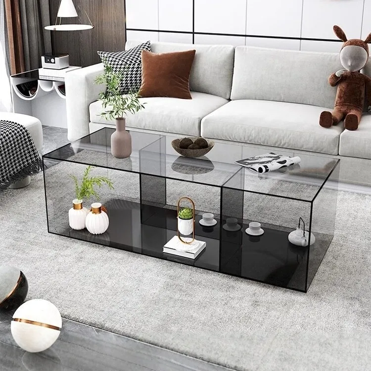 Creative square small apartment coffee , small  table, acrylic Nordic simple tea table, living room negotiation coffe