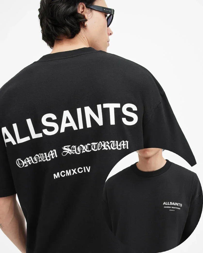 2025 Men Women Hot Sale Cotton Printed T-shirt Fashion Casual Letter Pattern Tops All Season Loose Harajuku Clothing image 2