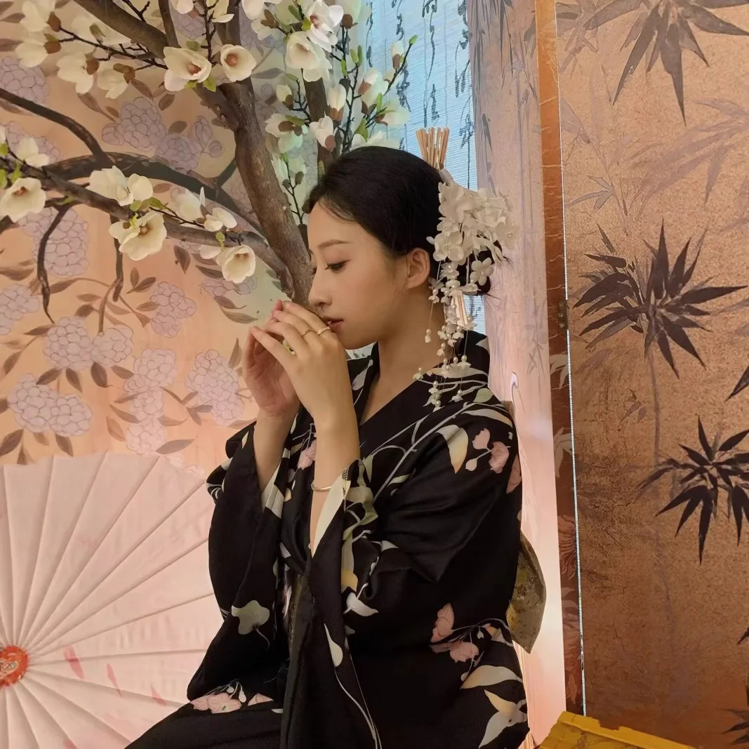 New Girls Kimono Yukata Improved Japanese Traditional Dress Japanese Photo Photography Dress