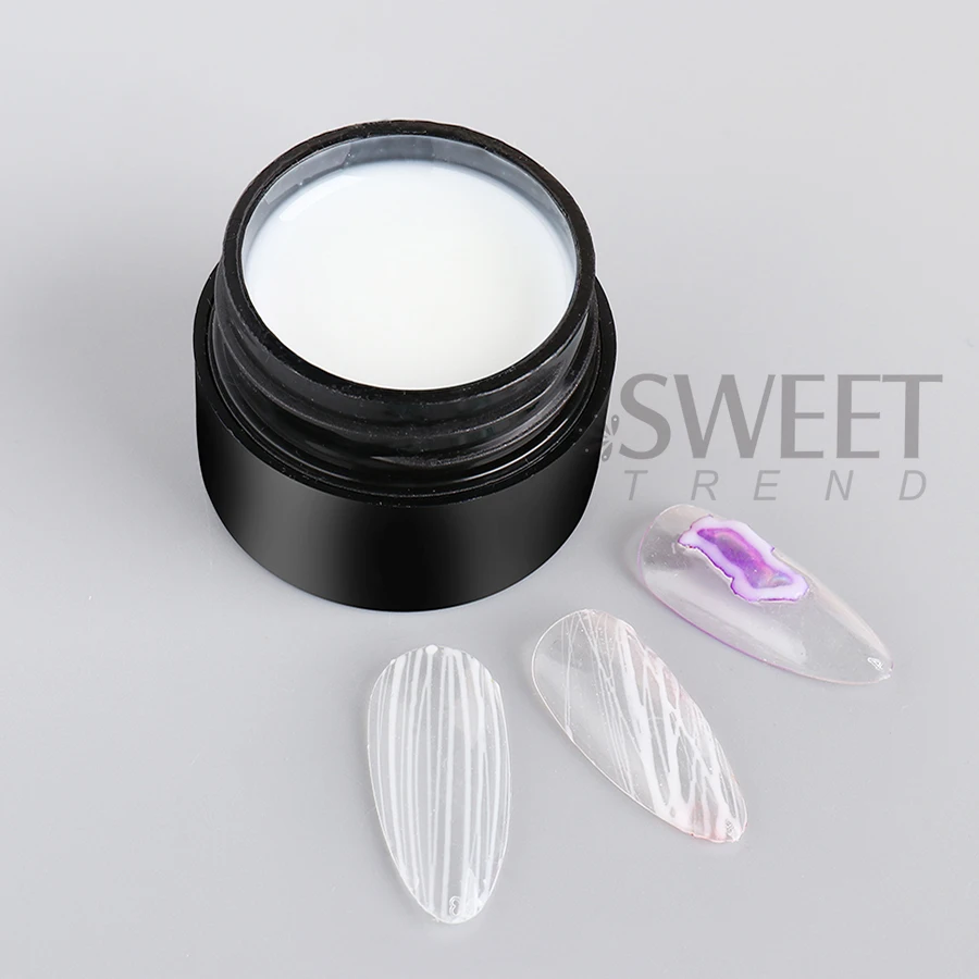 2 ชิ้นสีดําสีขาว Creative Spider วาดเจลเล็บ UV จิตรกรรม Wire Outline เจลเคลือบเงาเล็บตกแต่งศิลปะ DIY เล็บ