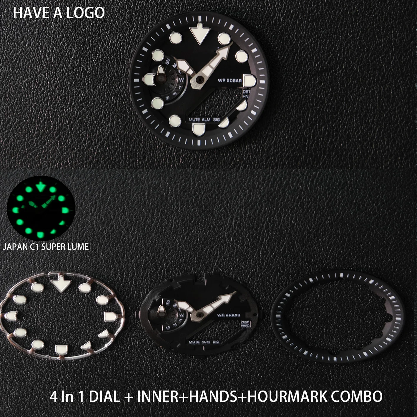 اليابان C1 سوبر مضيئة ساعة مزدوجة الأيدي مناسبة ل Casioak GA2100 GA2110 TUNA تعديل مقياس مؤشر كومبو تعديل الملحقات