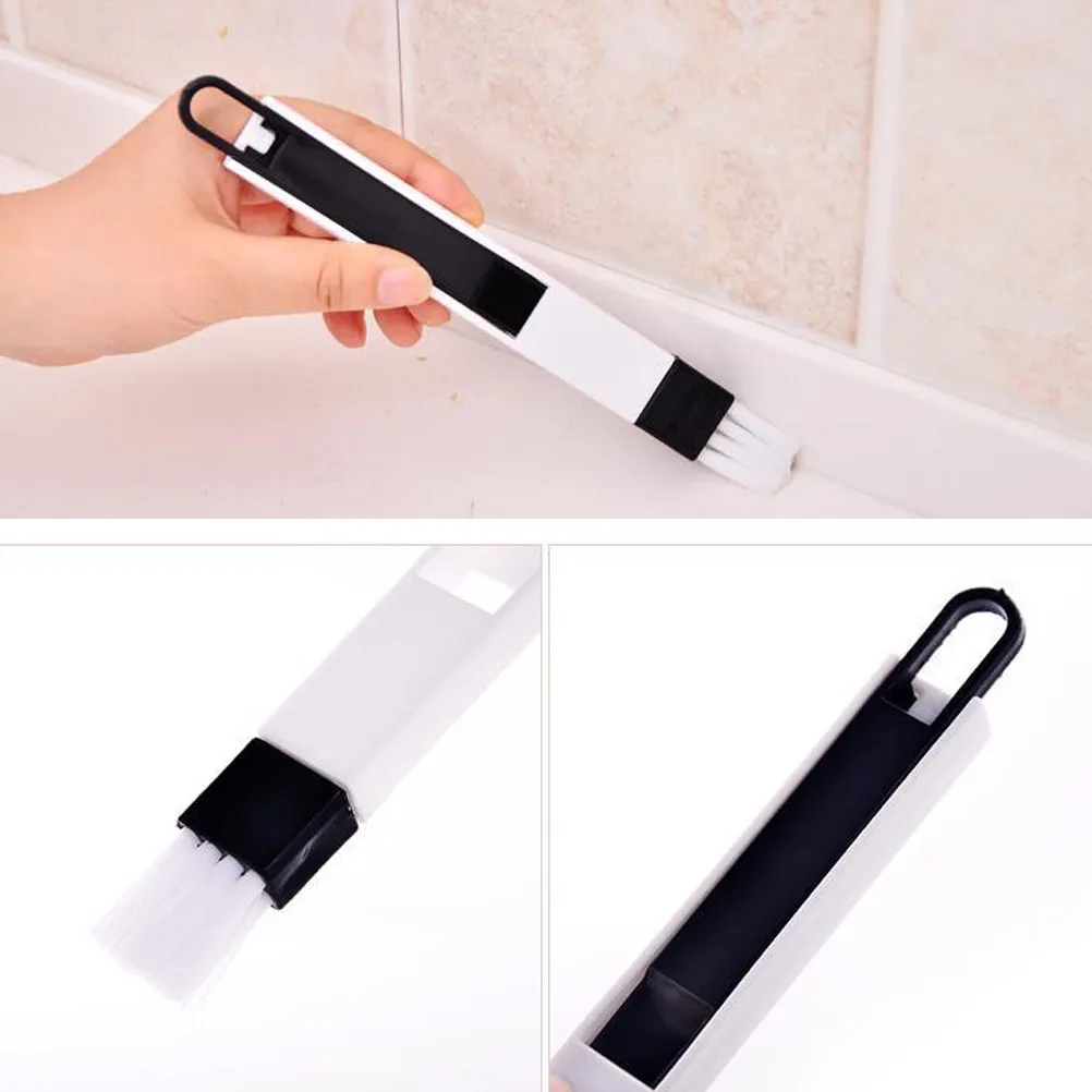 3Pcs Dust Cleaning Brush Set Small Head 2-in-1 Dustpan Corner Groove Keyboard Track Cleaner Home Use Keyboard Brush