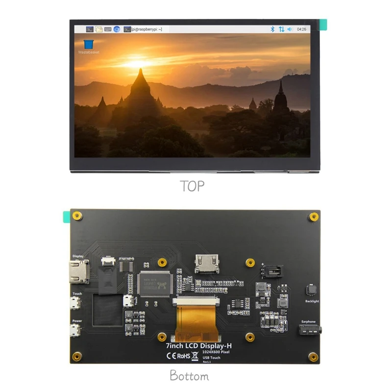 7Inch Capacitive Touch Screen For Raspberry Pi 1024X600 IPS HD -Compatible Touch Screen Computer Secondary Screen