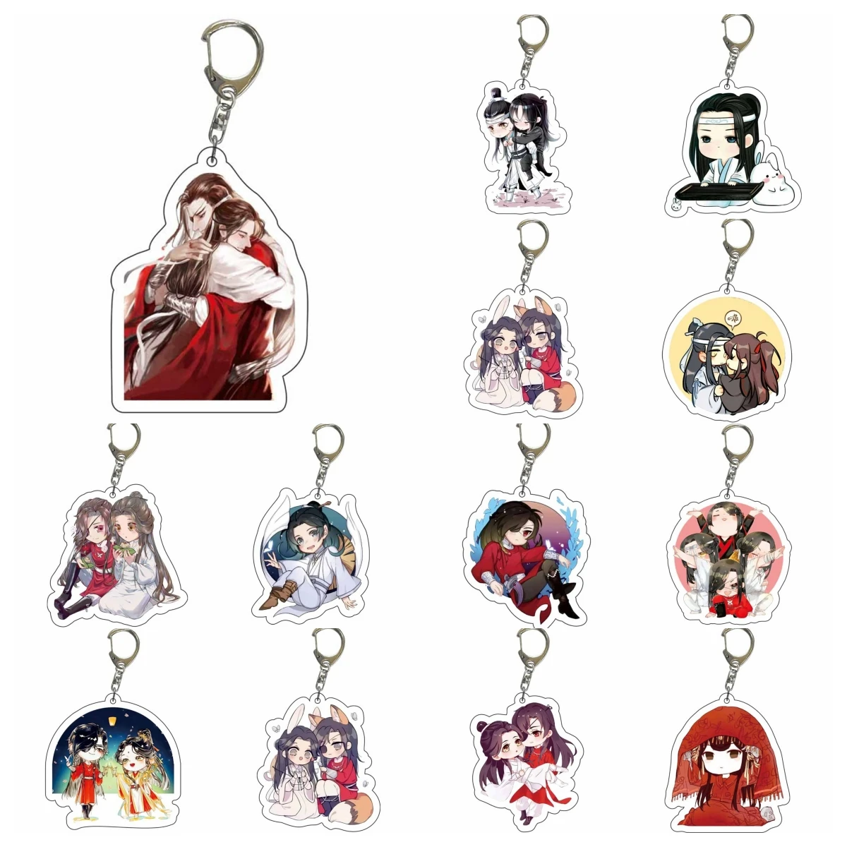 Anime Tian Guan Ci Fu Creative Keychain Hua Cheng Xie Lian Cosplay Cute Bag Pendant Heaven Official’s Blessing  Toys Car Keyring