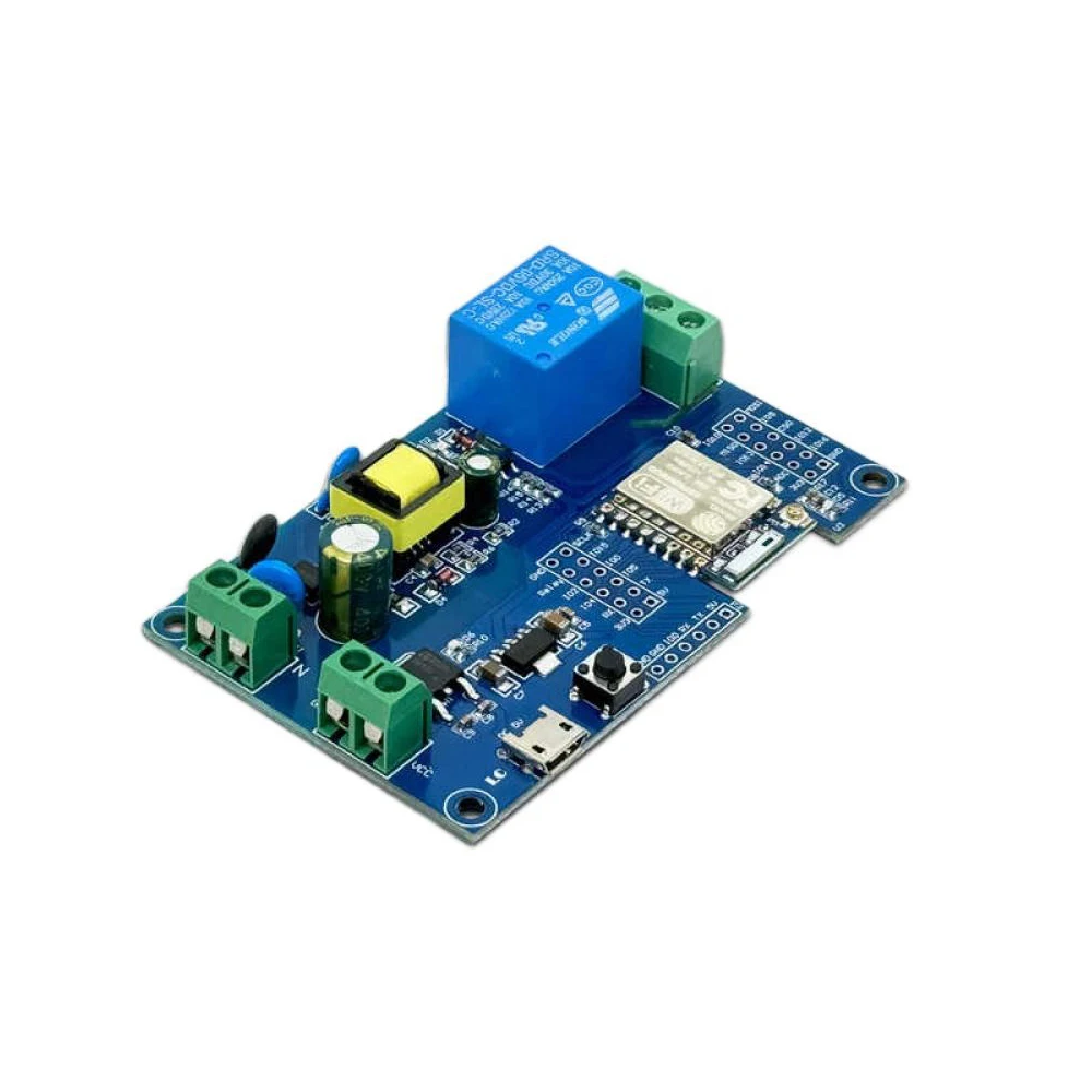 Single-channel Relay Module on-board Mature and Stable ESP07 WiFi Module Supports The Use of Development Tools 