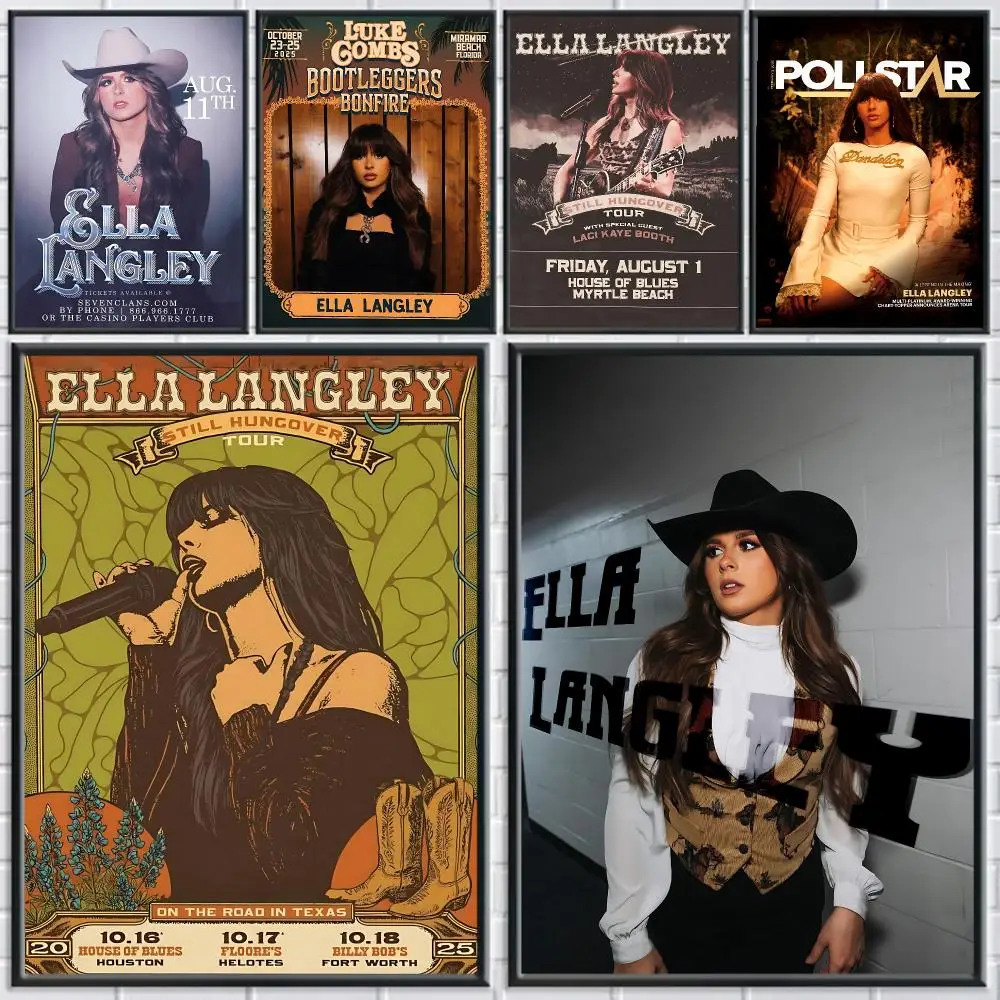 music Ella Langley Poster Poster HD Self Adhesive Waterproof Art Print Wall Decor for Bedroom Living Room Home Gift