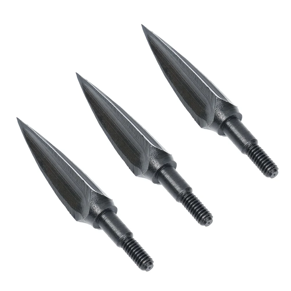 125grain Arrowhead Carbon Steel Traditional Hunting Points Screw-in Hunting Arrowheads 6/12/24PCS for Hunting and Target