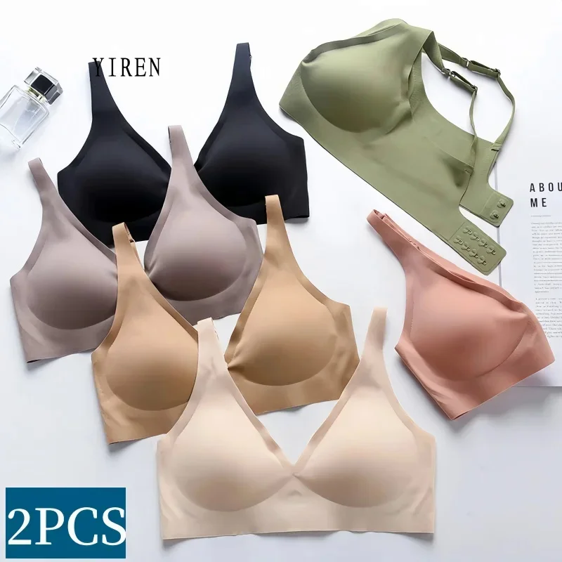 2Pcs/Set Seamless Bra Women Underwear Wireless Brassiere Soft Padded Intimate Female Push Up Sexy Lingerie Underwear Sleepwears