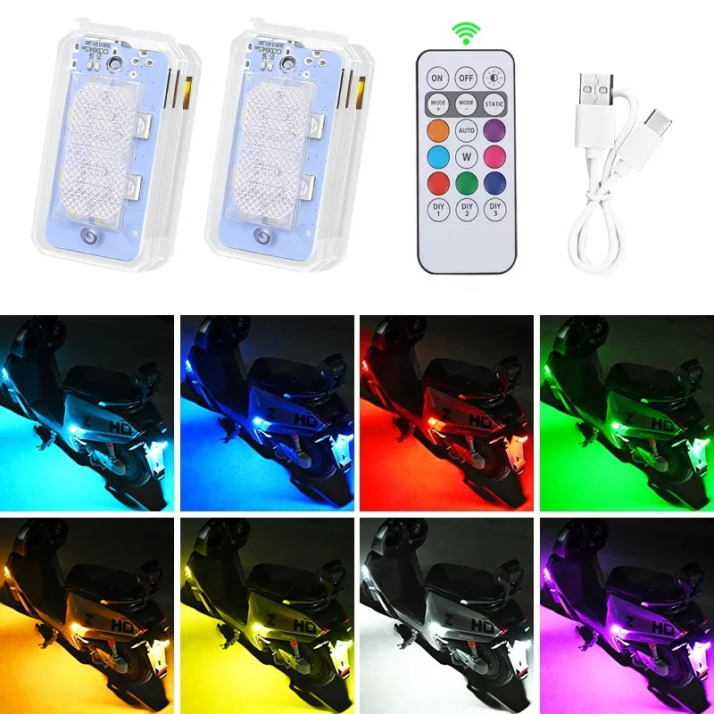 LED Electric Vehicle Night Light, Motorcycle Flashing Light, Drone Airplane Light, Wireless Remote Control Warning Light