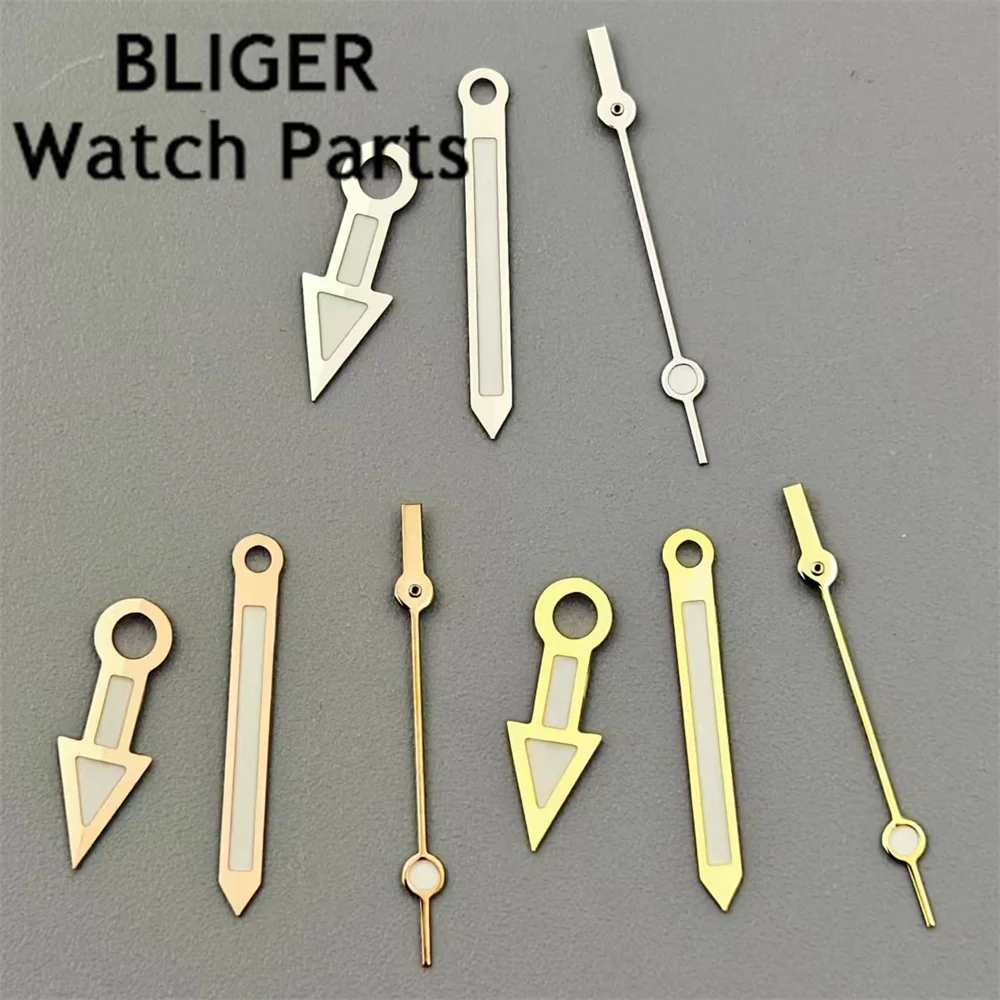 

BLIGER Silver Gold Rose Gold Watch Hands Green Luminous Fit NH35 NH36 NH37 NH38 NH39 NH70 NH72 Movement