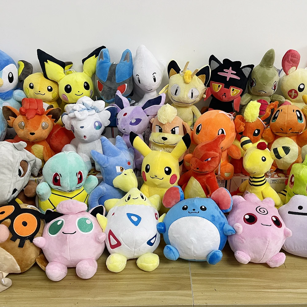 Pokemon Pikachu Plüschtiere Eevee Charm ander Squirtle Charizard Sylveon Spielzeug Anime Gengar Mewtwo Scorbunny ausgestopfte Puppen Kinder Geschenk