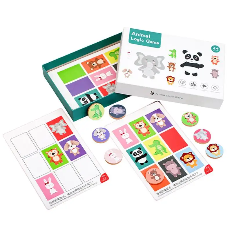 Animal Matching Game Card Game Educational Toys Animal Position Order Logic Earning Match Board Game For Preschool Activities