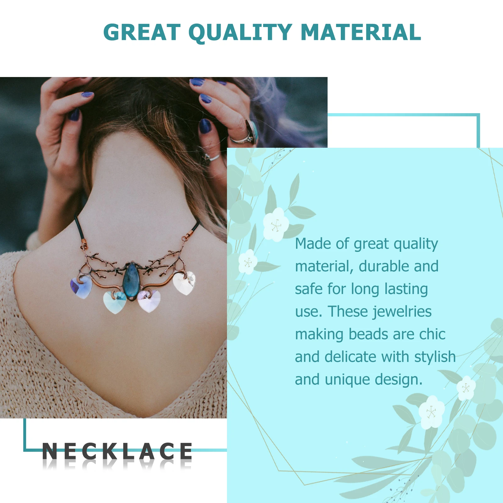 

60 Pcs Love Pendant Ornaments Mixed Color Beads Jewelry Accessories Crystal DIY Heart-shape Acrylic