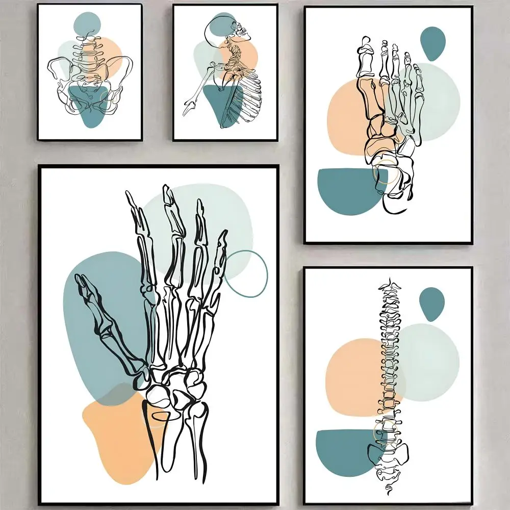 

Abstract Medical Anatomy Heart Teeth Skeleton Poster Posters Wallart Sticker for Living Room Painting Decoration Room Wall Decor