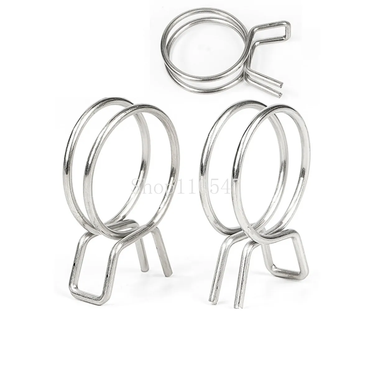 10Pcs 3.5mm - 28mm Hose Clamp Stainless Steel Tube Spring Clips Fuel Line Hose Clamps Sealing Pipe Clips Hardware Accessories