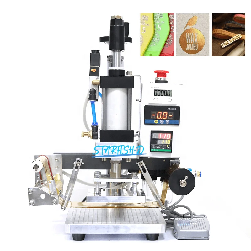 Pneumatic Stamping and Embossing  Logo PU Wood Imprinting Machine for Leather