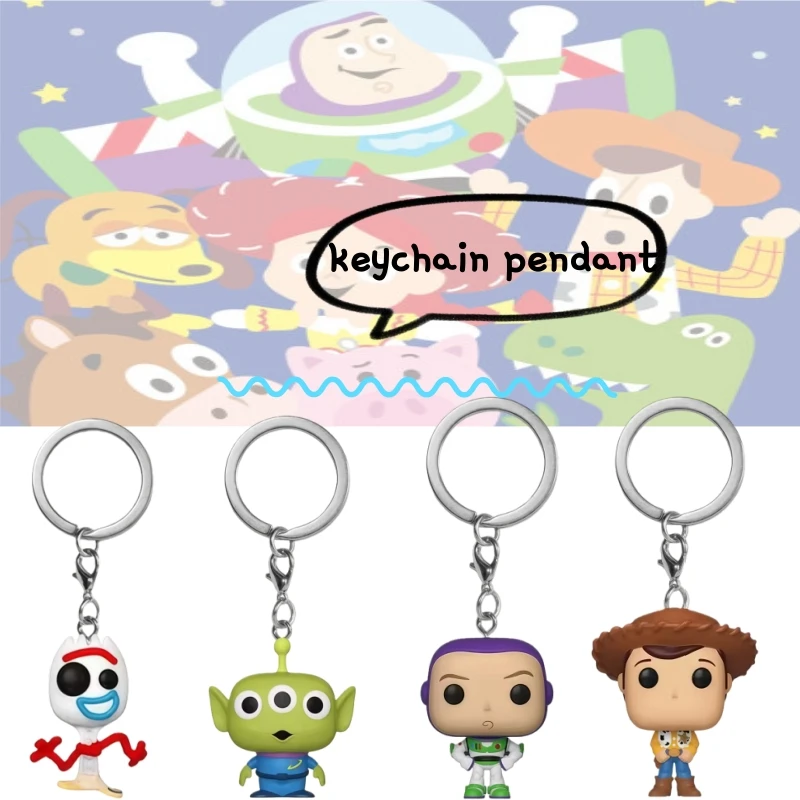 Cartone animato popolare Anime Toy Story Portachiavi Action Doll Series Regalo per bambini Modello Giocattolo pendente
