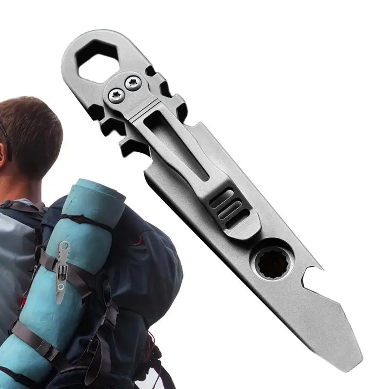 Outdoor tool Multi-Tool Pry Bar Titanium Alloy Tool Pry Bar Ultra-Light Multi-Functional Crowbar bottle opener ratchet wrench