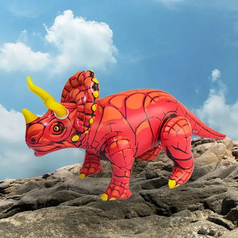 Brinquedos infláveis de dinossauro de pvc triceratops tiranossauro tema de dinossauro de desenho animado balão engrossado decoração de festa de dinossauro 3d