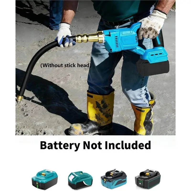 AA77 Cordless Concrete Vibrator For Makita 600W Motor With 6000RPM High-Frequency Vibration Cordless (Battery Not Included)