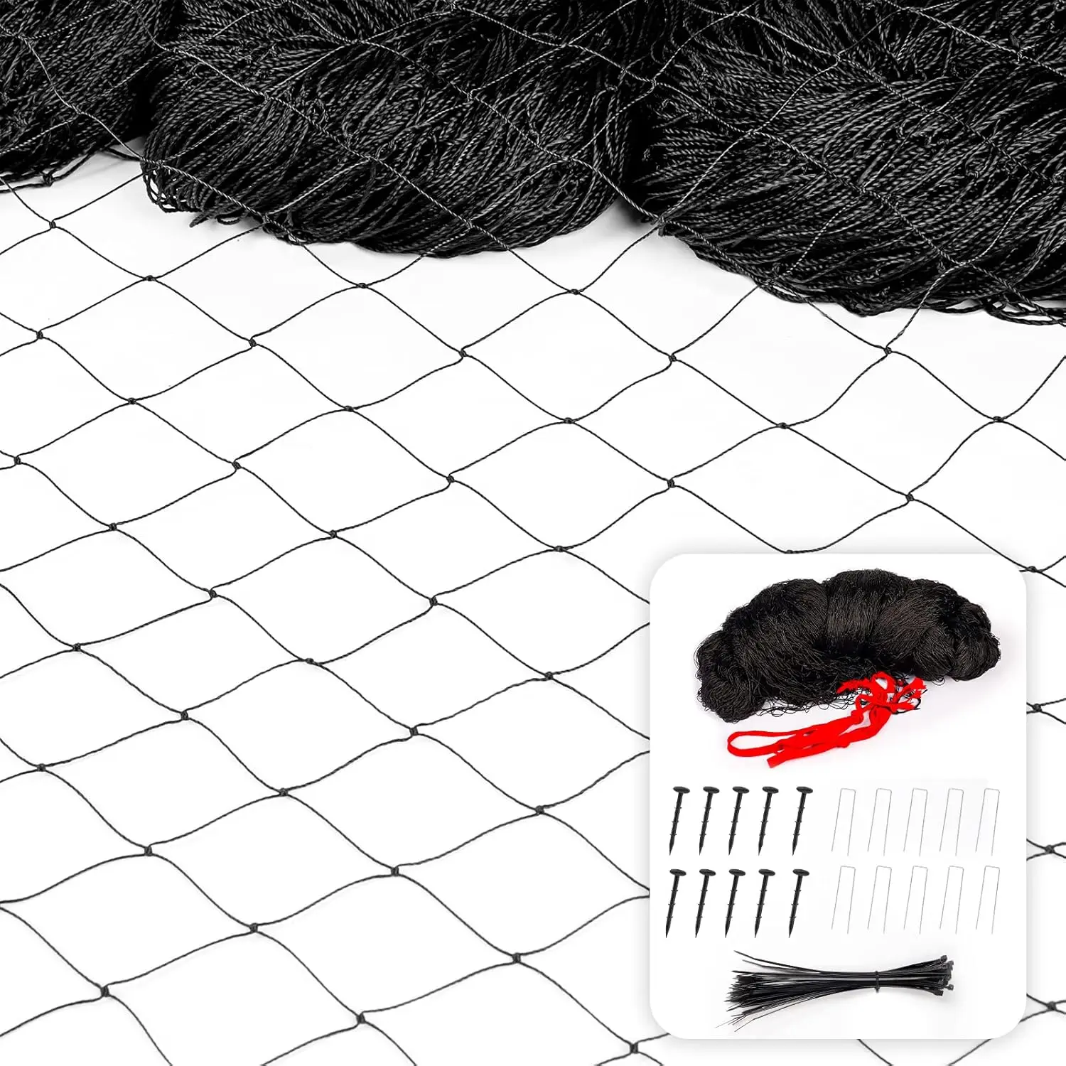 

Poultry Netting for Chicken Run - 25x50ft Garden Netting with 1" Square Mesh Protect Plants,Fruit Tree & Vegetables from Poultry