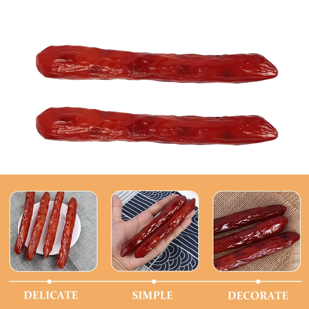 Imitation Sausage Artificial Food for Display Meat Dollhouse Kitchen Counter Miniature Realistic